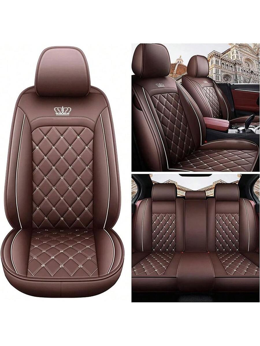 Leather Car Seat Covers Full Set Universal - PU Leather Car Seat Cover Front