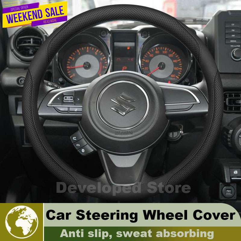 Leather Car Steering Wheel Cov - Car Steering Wheel Cover Anti Slip Breathable ulasan dan harga