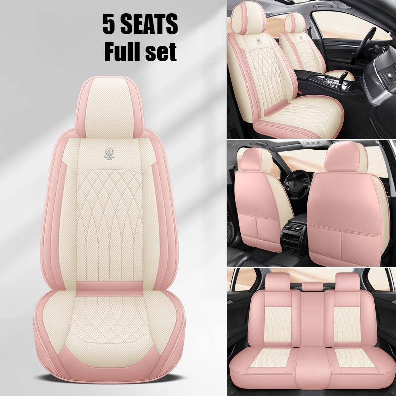 5-Seater Full Set of Universal - Leather Car Seat Covers Full Set Universal ulasan dan harga