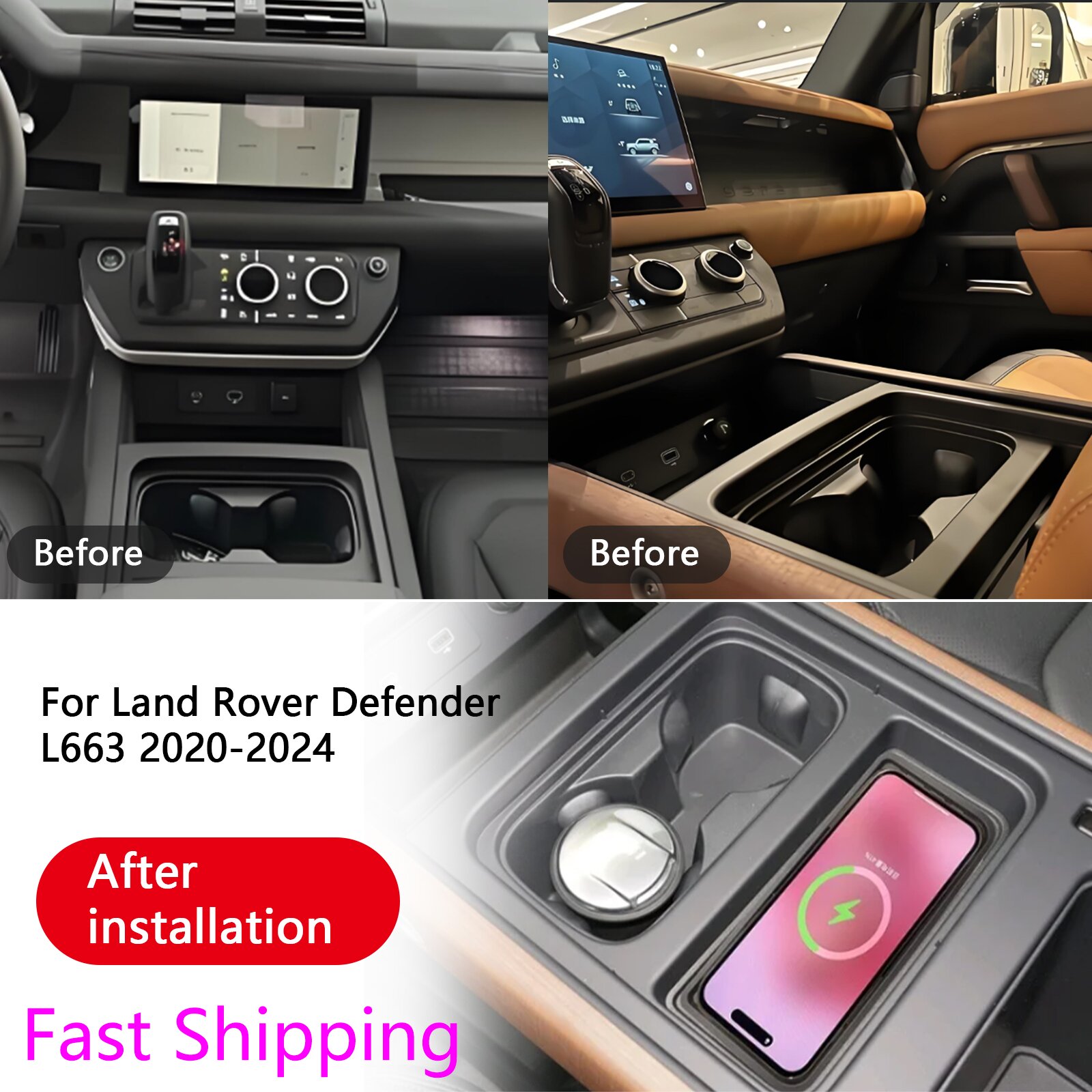 for Land Rover Range Rover Def - Wireless Car Charger Mount Fast Charging ulasan dan harga