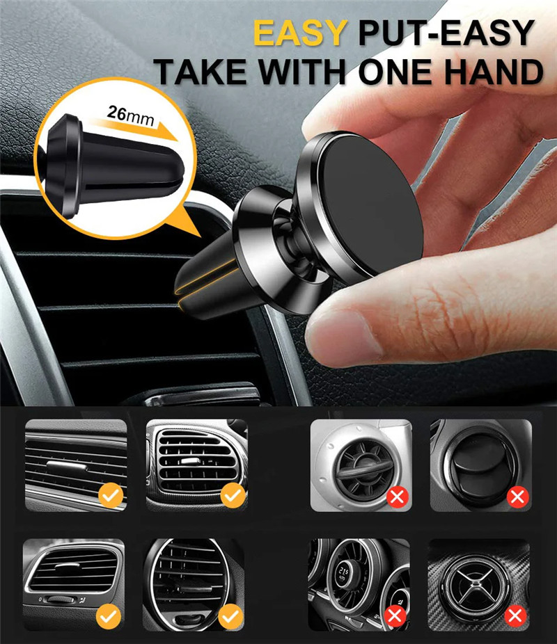 Universal Magnetic Car Phone H - Magnetic Phone Holder For Car Vent ulasan dan harga