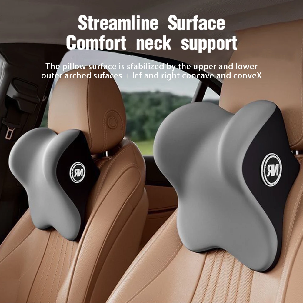 Car Memory Foam Headrest Set C - Memory Foam Car Neck Pillow Lumbar Support ulasan dan harga