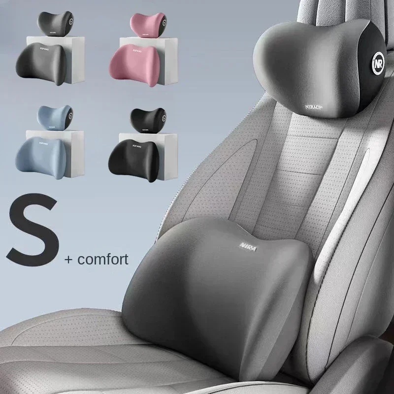 Car Neck Pillow Protector Memo - Memory Foam Car Neck Pillow Lumbar Support ulasan dan harga