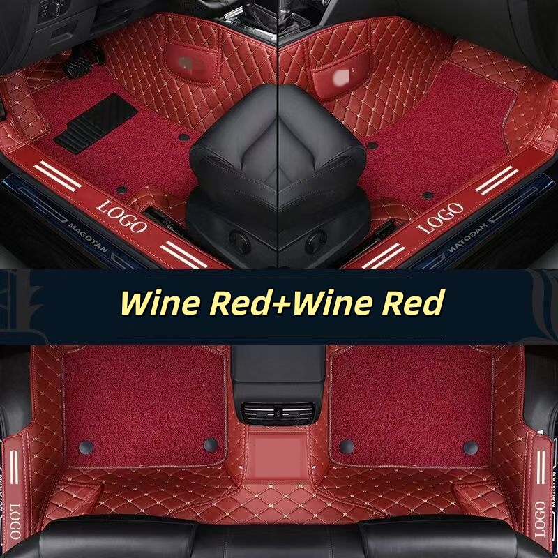 Luxury PVC Leather Full Covera - Car Floor Mats Universal Waterproof Leather ulasan dan harga
