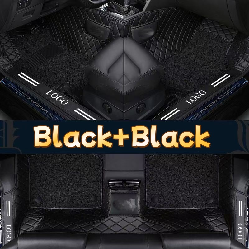 Luxury PVC Leather Full Covera - Car Floor Mats Universal Waterproof Leather ulasan dan harga