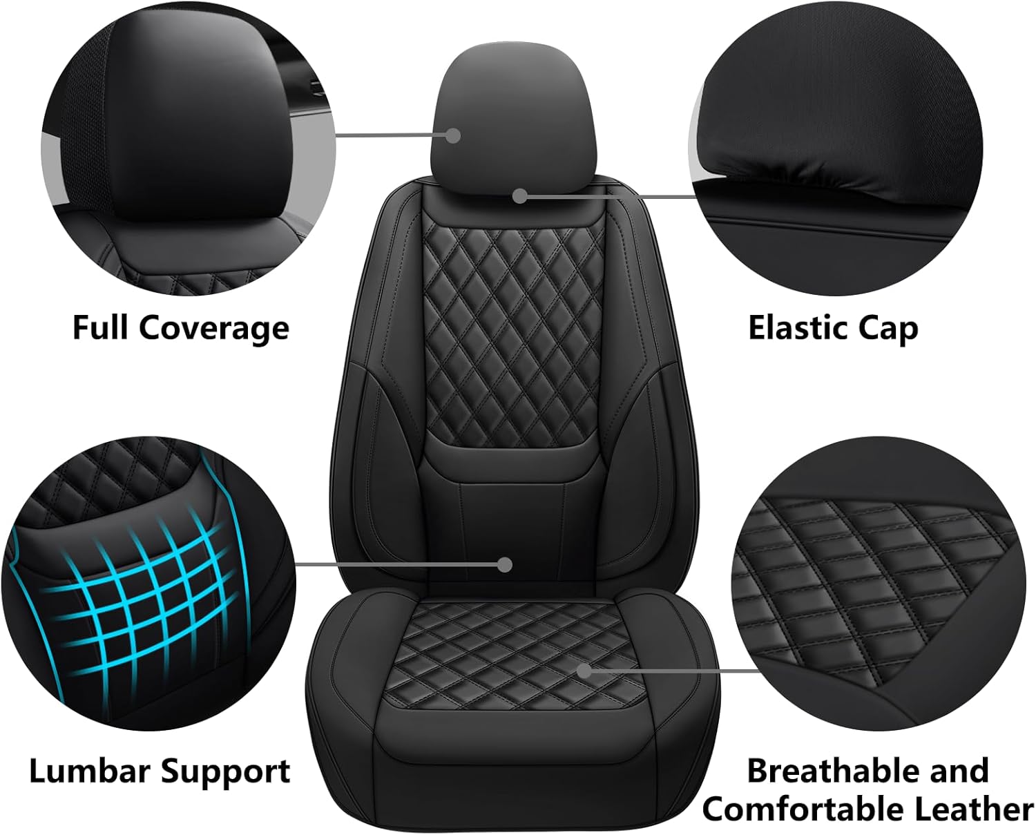 Wholesale Universal Faux Leath - Leather Car Seat Covers Full Set Universal ulasan dan harga