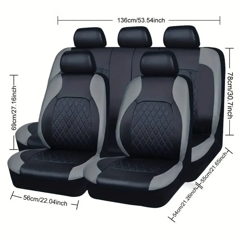 Universal Faux Leather Car Sea - Leather Car Seat Covers Full Set Universal ulasan dan harga