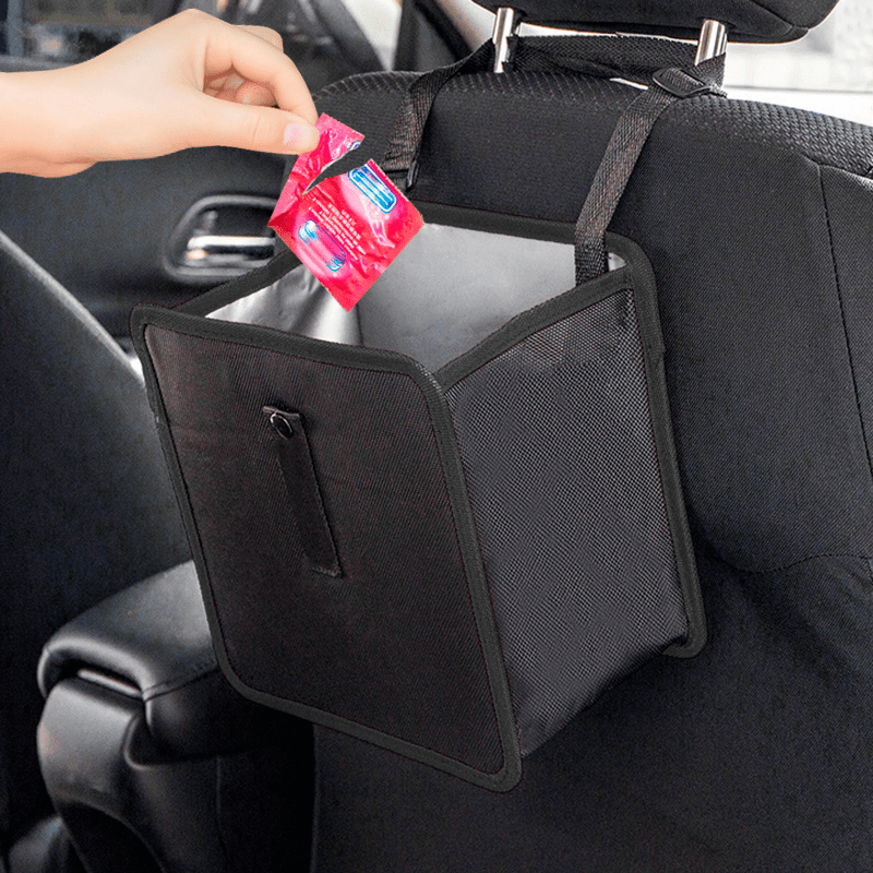 Car Trash Can Portable Garbage - Waterproof Car Trash Can With Lid ulasan dan harga