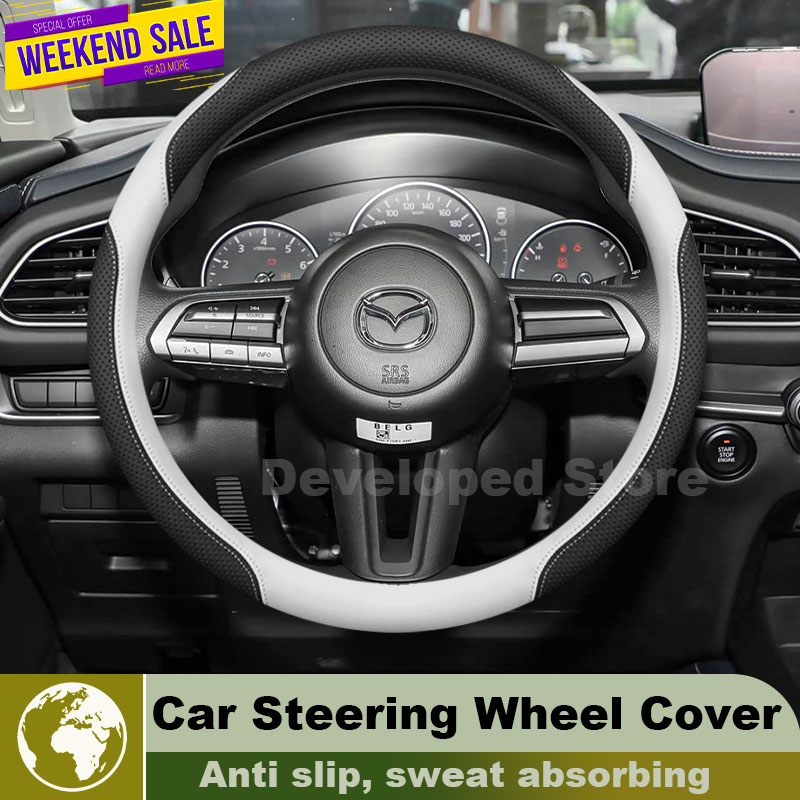 Leather Car Steering Wheel Cov - Car Steering Wheel Cover Anti Slip Breathable ulasan dan harga