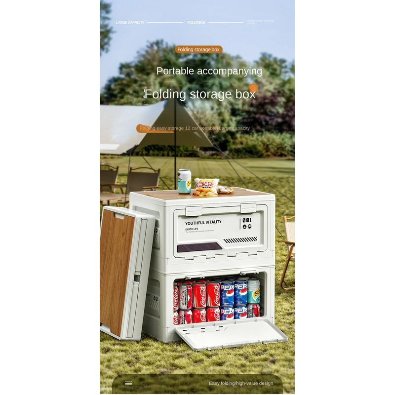 Outdoor Storage Box Camping Fo - Car Trunk Organizer Foldable Storage Box ulasan dan harga