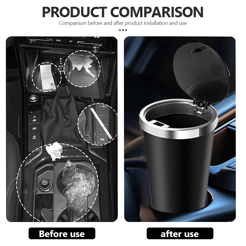 Car Trash Can Mini Waterproof  - Waterproof Car Trash Can With Lid ulasan dan harga