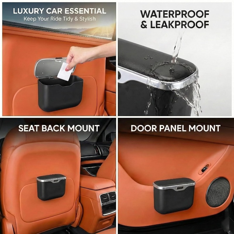 Car Trash Can with Lid  Leakpr - Waterproof Car Trash Can With Lid ulasan dan harga