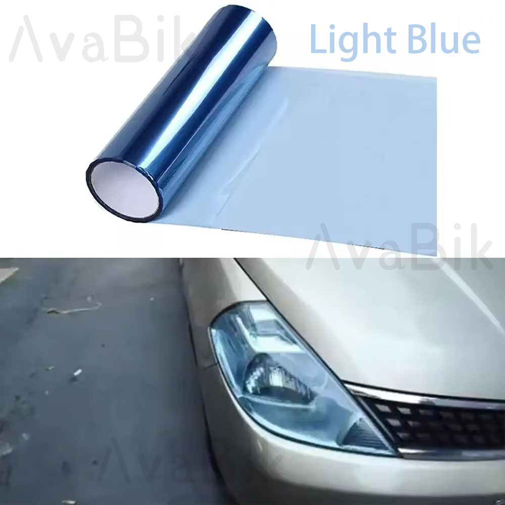 30CM Car Headlight Blue Tint F - Anti Glare Car Rearview Mirror Film ulasan dan harga