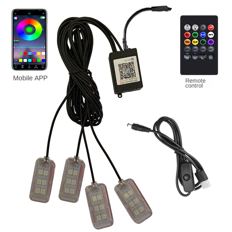 Neon Dual control LED Car Inte - Led Ambient Interior Car Lights App Control ulasan dan harga
