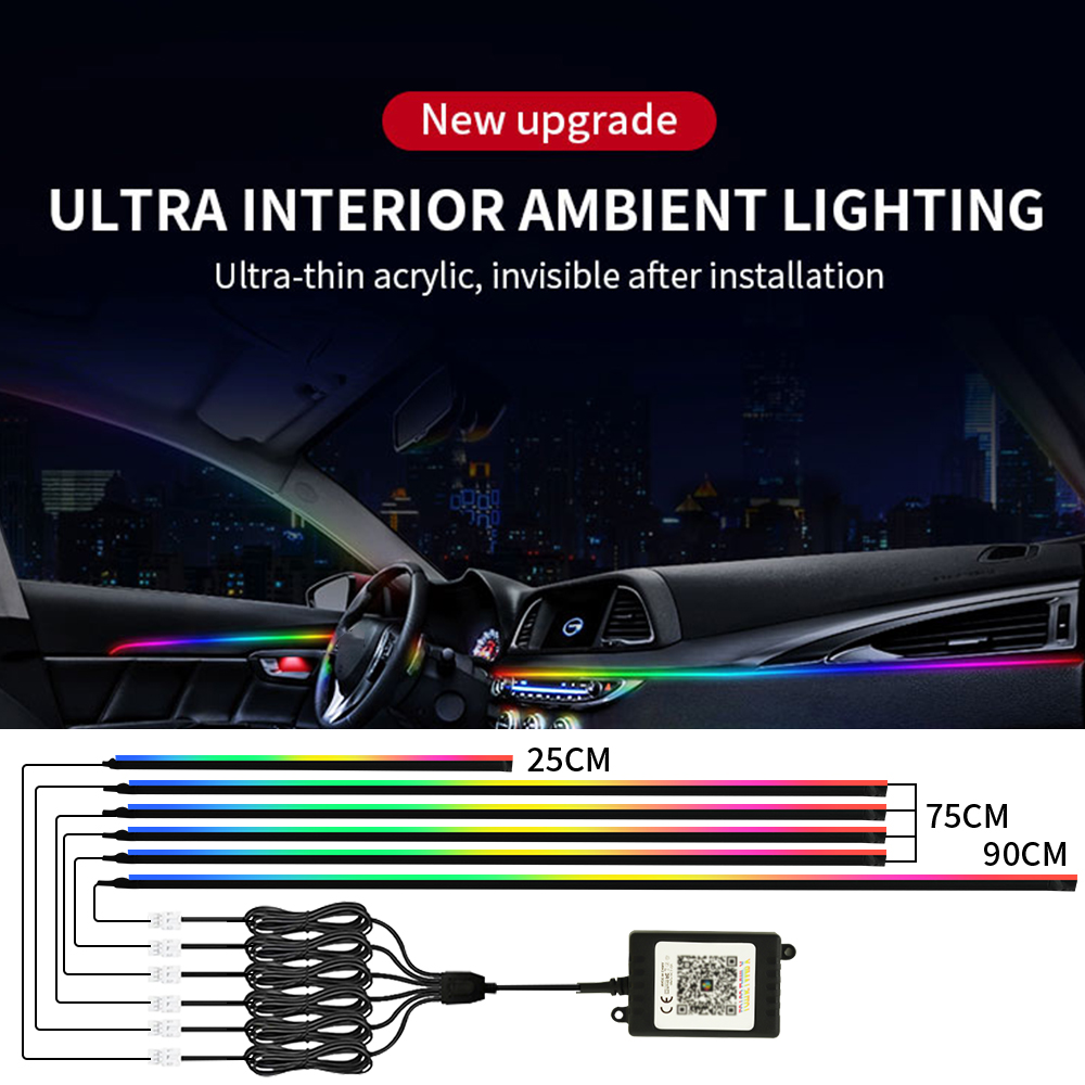 Symphony Car Ambient Lights Ki - Led Ambient Interior Car Lights App Control ulasan dan harga