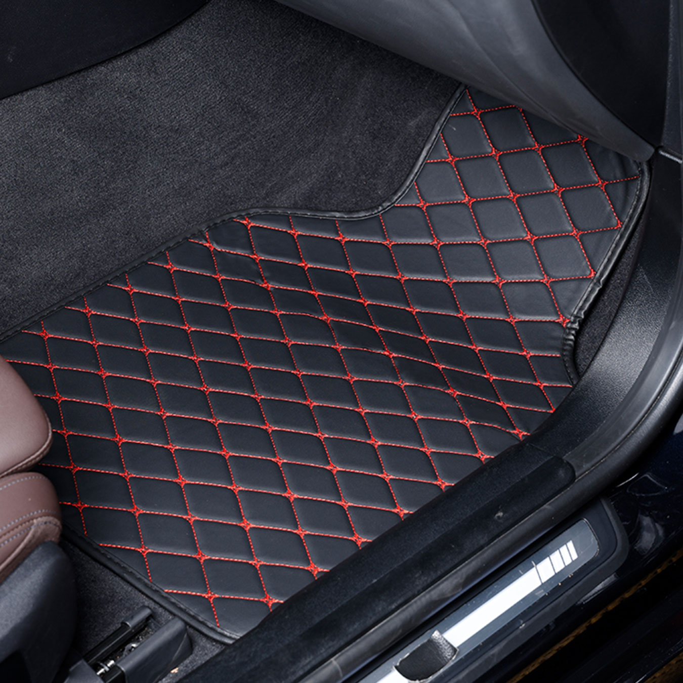 Car Floor Mats Full Set Univer - Car Floor Mats Universal Waterproof Leather ulasan dan harga