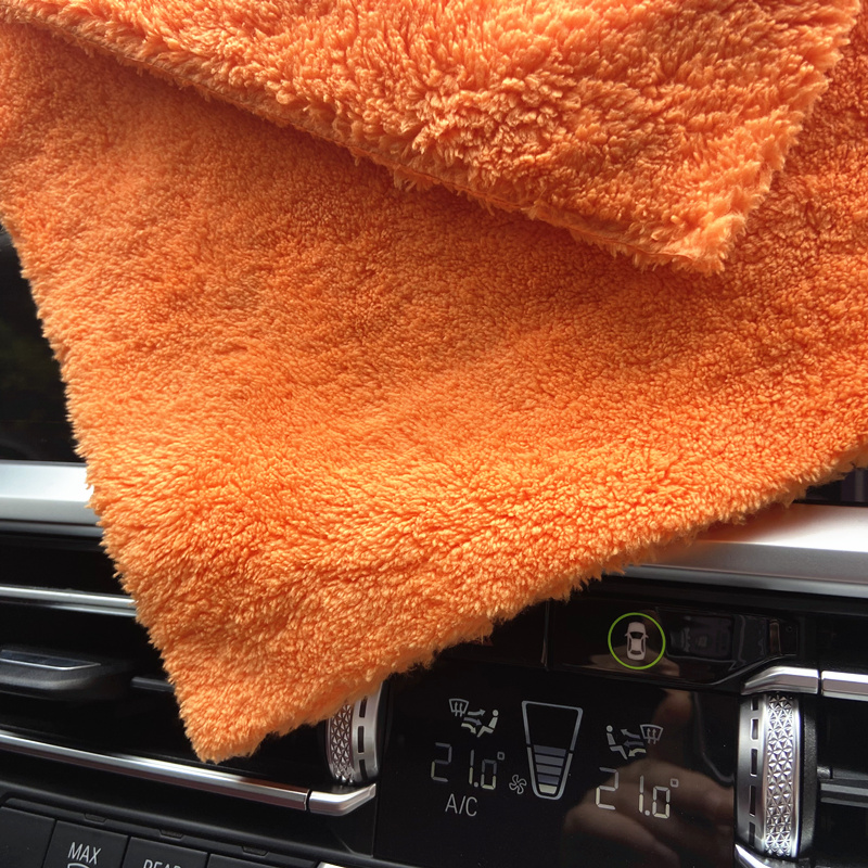 Lucullan 40x40cm Orange Super  - Microfiber Car Drying Towel Super Absorbent ulasan dan harga